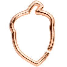 Load image into Gallery viewer, 16G 3/8 Rose Gold Tone Autumn Acorn Closure Ring