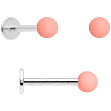 Load image into Gallery viewer, 16G 5/16 Peach Brown White Matte Labret Monroe Tragus Set of 4