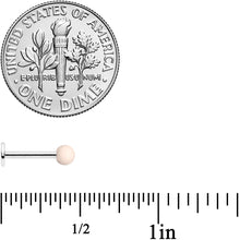 Load image into Gallery viewer, 16G 5/16 Peach Brown White Matte Labret Monroe Tragus Set of 4