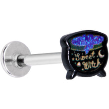 Load image into Gallery viewer, 16G 5/16 Sweet Witch Cauldron Halloween Labret Monroe Tragus