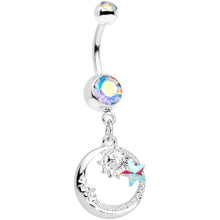Load image into Gallery viewer, Aurora Gem Sun Moon Star Dangle Belly Ring