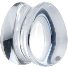 Load image into Gallery viewer, Solid Clear Glass Teardrop Plug Set
