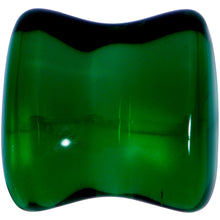 Load image into Gallery viewer, Solid Green Glass Teardrop Plug Set