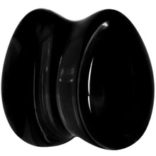 Load image into Gallery viewer, Solid Black Glass Teardrop Plug Set