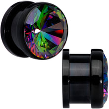 Load image into Gallery viewer, Vitrail CZ Gem Black Screw Fit Plug Set