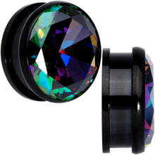 Load image into Gallery viewer, Vitrail CZ Gem Black Screw Fit Plug Set