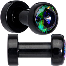 Load image into Gallery viewer, Vitrail CZ Gem Black Screw Fit Plug Set