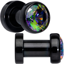 Load image into Gallery viewer, Vitrail CZ Gem Black Screw Fit Plug Set