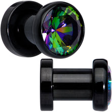 Load image into Gallery viewer, Vitrail CZ Gem Black Screw Fit Plug Set