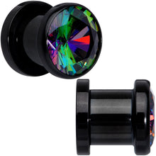 Load image into Gallery viewer, Vitrail CZ Gem Black Screw Fit Plug Set