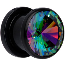 Load image into Gallery viewer, Vitrail CZ Gem Black Screw Fit Plug Set