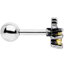 Load image into Gallery viewer, 16G 1/4 Yellow Gem Shooting Star Cartilage Tragus Earring