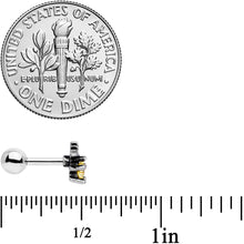 Load image into Gallery viewer, 16G 1/4 Yellow Gem Shooting Star Cartilage Tragus Earring