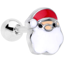 Load image into Gallery viewer, 16G 1/4 Red White Santa Claus Christmas Cartilage Tragus Earring