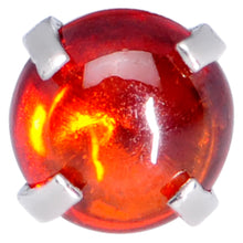 Load image into Gallery viewer, 16G 1/4 Red CZ Gem Smooth Hemisphere Cartilage Tragus Earring