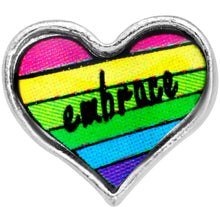 Load image into Gallery viewer, 16G 1/4 Rainbow Embrace Pride Heart Cartilage Tragus