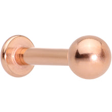 Load image into Gallery viewer, 14G 5/16 Rose Gold Tone Simple Labret Monroe Tragus