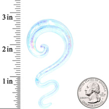 Load image into Gallery viewer, 00G Iridescent Clear Glass Zig Zag Spiral Taper Set