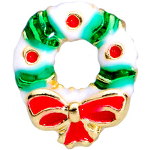 Load image into Gallery viewer, 20G 1/4 Holiday Wreath Christmas Nose Bone