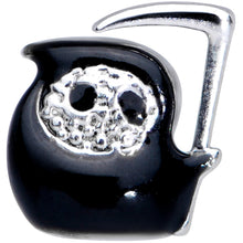 Load image into Gallery viewer, 16G 5/16 Black Grim Reaper Halloween Labret Monroe Tragus