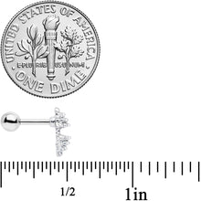 Load image into Gallery viewer, 16G 1/4 Clear Gem Weightlifting Barbell Cartilage Tragus Earring
