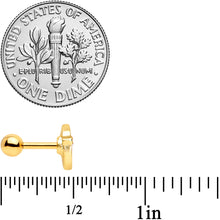 Load image into Gallery viewer, 16G 1/4 Gold Tone Santa Claus Christmas Cartilage Tragus Earring