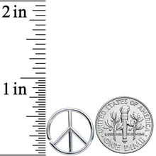 Load image into Gallery viewer, 16G 1/4 Retro Peace Sign Closure Ring