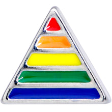 Load image into Gallery viewer, 16G 5/16 Rainbow Pride Triangle Labret Monroe Tragus