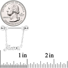Load image into Gallery viewer, 14G 1/2 Love Forever Chain Dangle Nipple Ring Set