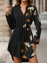 Load image into Gallery viewer, Black Printed Sleeve Mini Dress Elegant & Stylish Dress For Women Special Occasion Dress