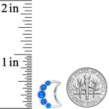 Load image into Gallery viewer, 16G 3/8 Blue Moon Right Ear Closure Ring