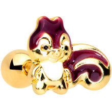 Load image into Gallery viewer, 16G 1/4 Gold Tone Squirrel Cartilage Tragus Earring