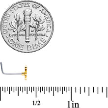 Load image into Gallery viewer, 20G 1/4 Rainbow Unicorn L Shaped Nose Ring