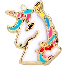 Load image into Gallery viewer, 16G 1/4 Gold Tone Rainbow Unicorn Cartilage Tragus Earring