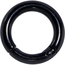 Load image into Gallery viewer, 8G 1/2 Black PVD Steel Hinged Segment Ring