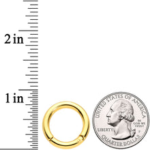 Load image into Gallery viewer, 8G 9/16 Gold Tone PVD Steel Hinged Segment Ring