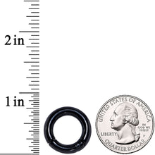 Load image into Gallery viewer, 6G 1/2 Black PVD Steel Hinged Segment Ring