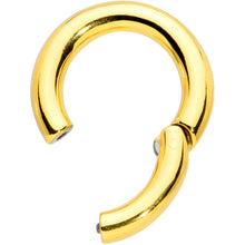 Load image into Gallery viewer, 6G 9/16 Gold Tone PVD Steel Hinged Segment Ring