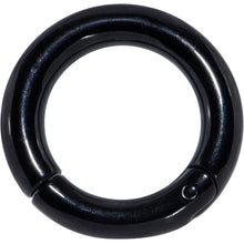 Load image into Gallery viewer, 6G 9/16 Black PVD Steel Hinged Segment Ring