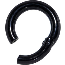Load image into Gallery viewer, 6G 9/16 Black PVD Steel Hinged Segment Ring