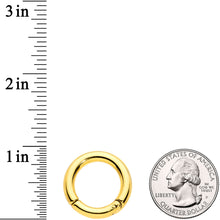 Load image into Gallery viewer, 6G 5/8 Gold Tone PVD Steel Hinged Segment Ring