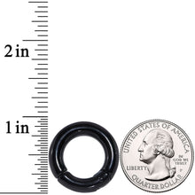 Load image into Gallery viewer, 4G 9/16 Black PVD Steel Hinged Segment Ring
