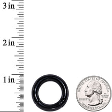 Load image into Gallery viewer, 4G 5/8 Black PVD Steel Hinged Segment Ring
