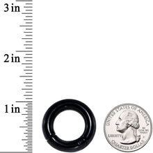 Load image into Gallery viewer, 2G 5/8 Black PVD Steel Hinged Segment Ring