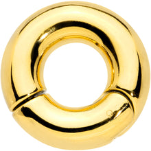 Load image into Gallery viewer, 0G 1/2 Gold Tone PVD Steel Hinged Segment Ring