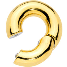 Load image into Gallery viewer, 0G 1/2 Gold Tone PVD Steel Hinged Segment Ring