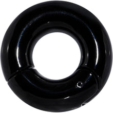 Load image into Gallery viewer, 0G 1/2 Black PVD Steel Hinged Segment Ring