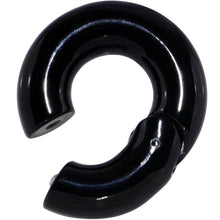 Load image into Gallery viewer, 0G 1/2 Black PVD Steel Hinged Segment Ring