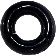 Load image into Gallery viewer, 0G 9/16 Black PVD Steel Hinged Segment Ring