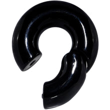 Load image into Gallery viewer, 00G 1/2 Black PVD Steel Hinged Segment Ring